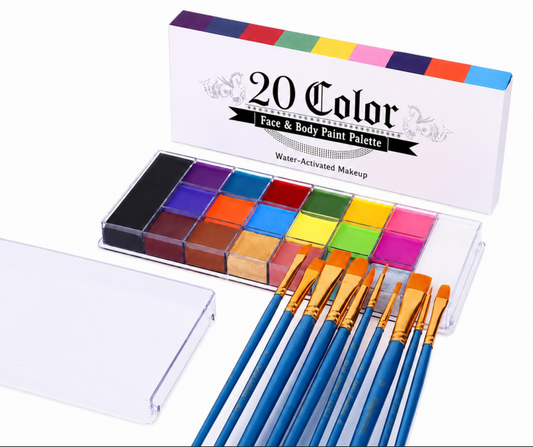 🔥Ultimate 20-Color Halloween Body & Face Paint Palette