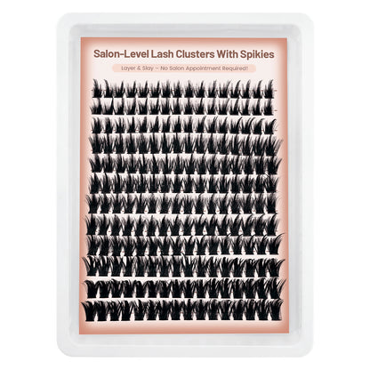 D Curl Fluffy Lash Clusters – Ultra-Dense Long Lashes with Soft Thin Band