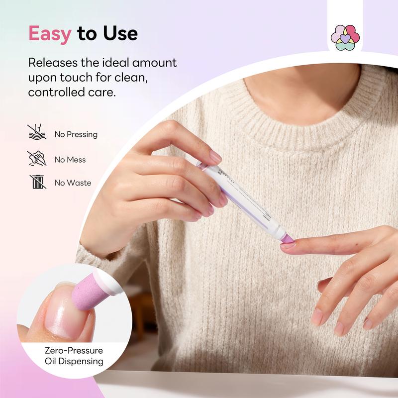 2-in-1 Cuticle Remover Pen, 45° Ceramic Tip for Dry Cuticles & Hangnails