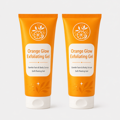 Orange Glow Exfoliating Gel 🍊 Gentle Face & Body Peeling Scrub