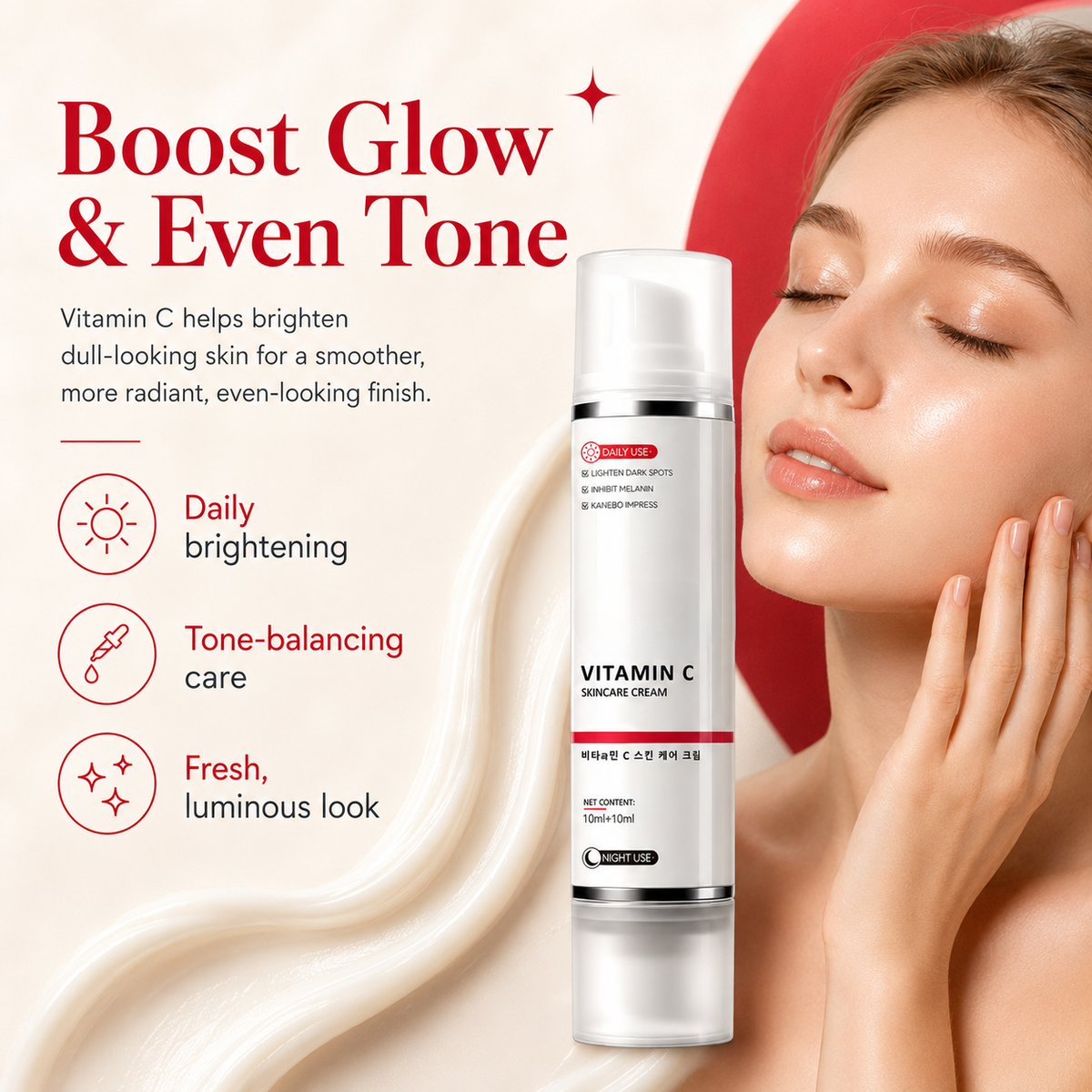 🎉Halloween Sale🎉 Tranexamic Acid Vitamin C Face Cream – Spot Fading & Skin Brightening Daily